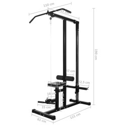 vidaXL Macchina Multistazione con Bilanciere e Set di Manubri 60,5 kg