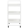 vidaXL Carrello da Cucina 3 Ripiani Bianco 42x35x85 cm Ferro e ABS