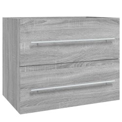   Mobile Lavabo Grigio Sonoma 60x38,5x48 cm in Legno Ingegnerizzato