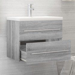   Mobile Lavabo Grigio Sonoma 60x38,5x48 cm in Legno Ingegnerizzato