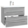   Mobile Lavabo Grigio Sonoma 60x38,5x48 cm in Legno Ingegnerizzato