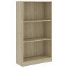   Libreria a 3 Ripiani Sonoma 60x24x109 cm in Legno Ingegnerizzato