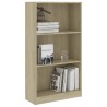   Libreria a 3 Ripiani Sonoma 60x24x109 cm in Legno Ingegnerizzato