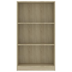   Libreria a 3 Ripiani Sonoma 60x24x109 cm in Legno Ingegnerizzato