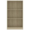   Libreria a 3 Ripiani Sonoma 60x24x109 cm in Legno Ingegnerizzato