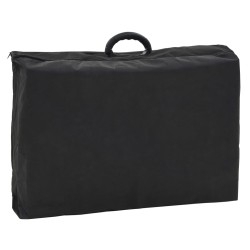   Lettino da Massaggio Portatile in Similpelle 185x78x76 cm Nero