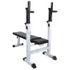 vidaXL Panca Reclinabile con Rack Bilanciere e Set Manubri 60,5 kg