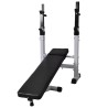 vidaXL Panca Reclinabile con Rack Bilanciere e Set Manubri 60,5 kg