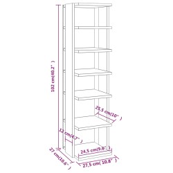 vidaXL Scarpiere 2 pz Grigio Cemento 27,5x27x102 cm