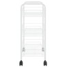 vidaXL Carrello da Cucina con 3 Ripiani Bianco 46x26x64 cm in Ferro