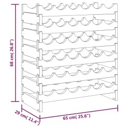 vidaXL Portavini 65x29x46 cm in Legno Massello di Pino