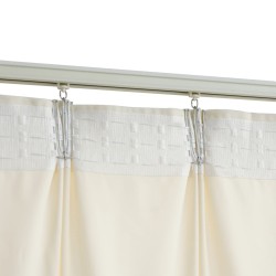   Tende Oscuranti con Ganci 2 pz Crema in Velluto 140x225 cm