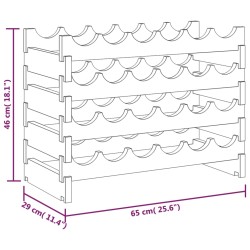 vidaXL Portavini 65x29x46 cm in Legno Massello di Pino