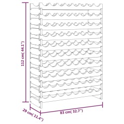 vidaXL Portavini 83x29x112 cm in Legno Massello di Pino