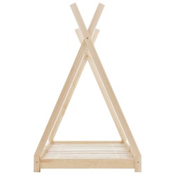 vidaXL Giroletto per Bambini in Legno Massello di Pino 70x140 cm