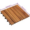 vidaXL Listelli Pavimentazione Design Verticale 30x30cm Acacia 20 pz