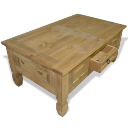   Tavolino da Caffé Legno Pino Messicano Corona Range 100x60x45cm