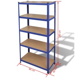 vidaXL Strutture con Scaffali 2 pz