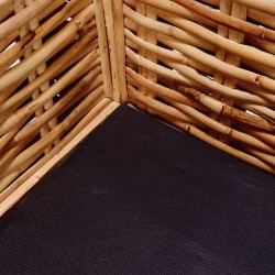   Set di Divani con Cuscini 2 pz in Rattan Naturale