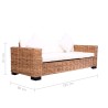   Set di Divani con Cuscini 2 pz in Rattan Naturale