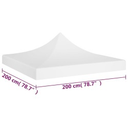 Tetto per Tendone per Feste 2x2 m Bianco 270 g/m²