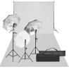   Kit per Studio Fotografico con Set di Luci e Fondale