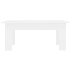   Tavolino da Salotto Bianco 100x60x42 cm in Legno Ingegnerizzato