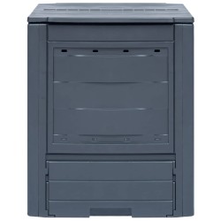 vidaXL Compostiere per Giardino 3 pz Grigio 60x60x73 cm 780 L