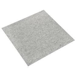   Quadrotte di Moquette 20 pz 5 m² 50x50 cm Grigio Chiaro