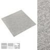   Quadrotte di Moquette 20 pz 5 m² 50x50 cm Grigio Chiaro