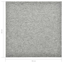   Quadrotte di Moquette 20 pz 5 m² 50x50 cm Grigio Chiaro