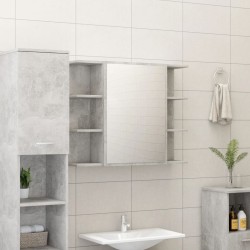 vidaXL Set Mobili da Bagno 3 pz Grigio Cemento in Truciolato