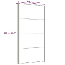   Porta Scorrevole in Vetro ESG e Alluminio 102,5x205 cm Bianca