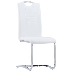 vidaXL Set Sala da Pranzo 7 pz in Similpelle Bianco