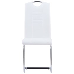 vidaXL Set Sala da Pranzo 7 pz in Similpelle Bianco