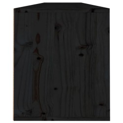   Pensili 2 pz Neri 100x30x35 cm in Legno Massello di Pino