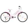   Bici per Bambini 24 pollici Rosa e Bianca