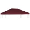   Copertura Superiore per Gazebo a 2 Strati 310g/m² 4x3m Bordeaux