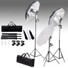 vidaXL Kit per Studio Fotografico con Set di Luci e Fondale