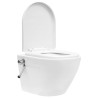 vidaXL WC a Muro senza Bordo con Sciacquone Nascosto Ceramica Bianco