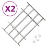 vidaXL Grate per Finestre Regolabili 2 pz 1000-1500 mm