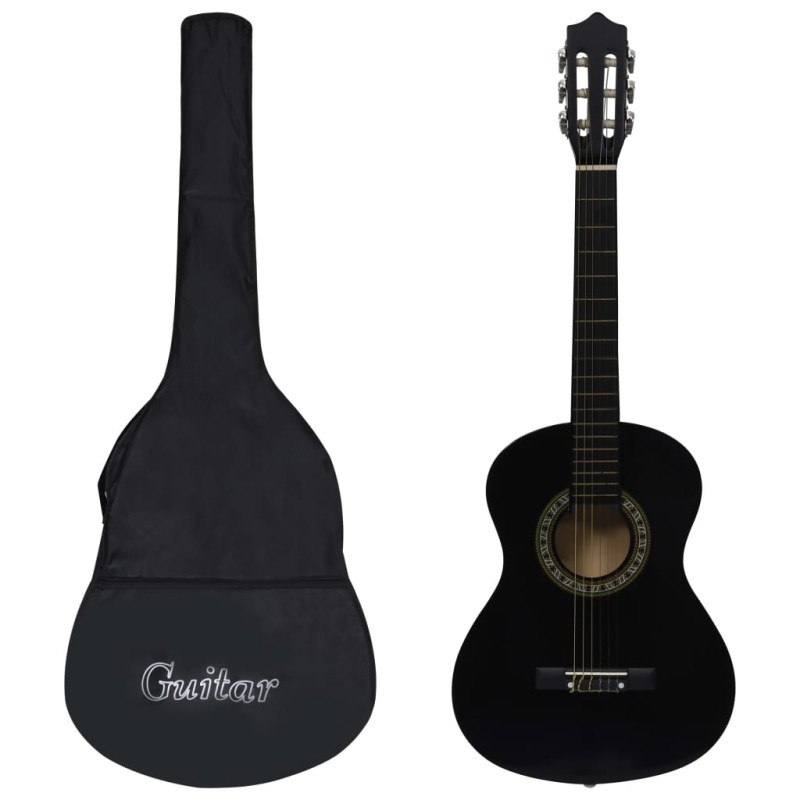 vidaXL Chitarra Classica Principianti e Bambini Custodia Nera 1/2 34"