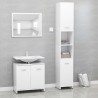 vidaXL Set Mobili da Bagno 3 pz Bianco in Truciolato