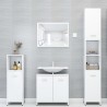 vidaXL Set Mobili da Bagno 3 pz Bianco in Truciolato