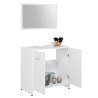 vidaXL Set Mobili da Bagno 3 pz Bianco in Truciolato