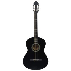 vidaXL Chitarra Classica per Principianti con Custodia Nera 4/4 39"