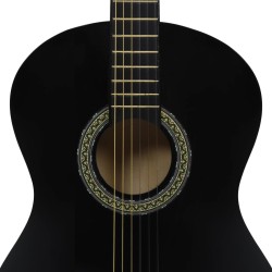 vidaXL Chitarra Classica per Principianti con Custodia Nera 4/4 39"