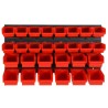 Set da Officina 30 pz Rosso e Nero 77x39 cm in Polipropilene