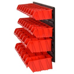 Set da Officina 30 pz Rosso e Nero 77x39 cm in Polipropilene