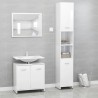 vidaXL Set Mobili da Bagno 3 pz Bianco Lucido in Truciolato